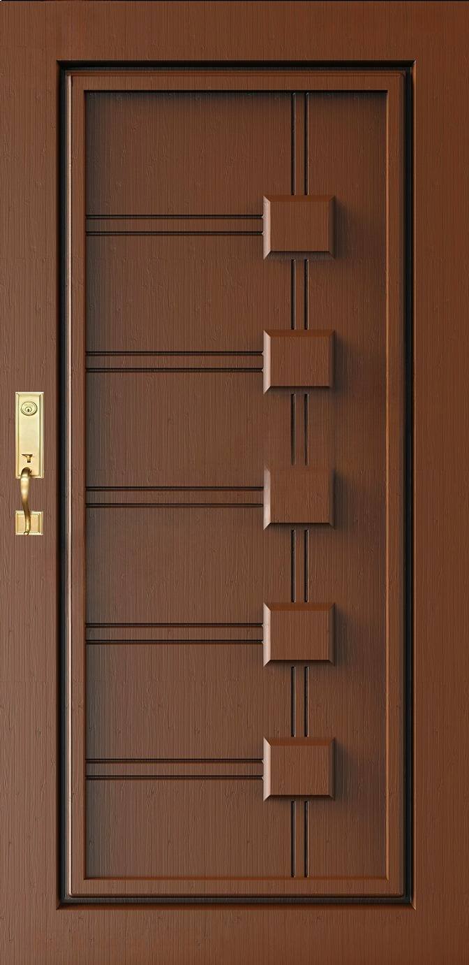 Doors - SKY-79 Modern Minimalist Geometric Panel Door 3D Relief Model